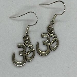 OM Symbol Dangle Earrings. Yogi Collection